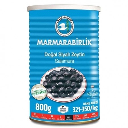 Marmarabirlik Svarte Oliven Tinn Ekstra XS 1200gr