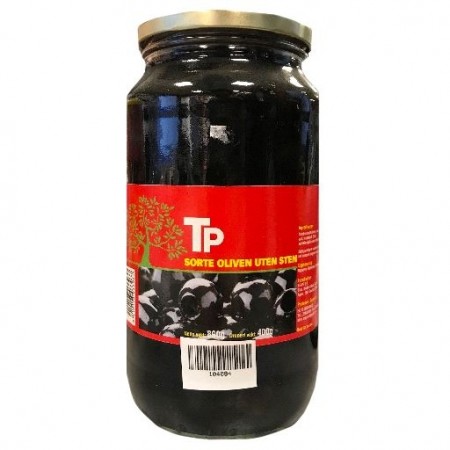 TP Svarte Oliven u/Stein 950gr