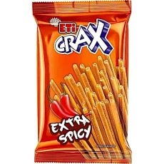 Eti Crax Extra Spicy 123g er en type krydret snacks