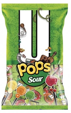 U POPS SUR PULVERFYLT KJÆRLIGHET PÅ PINNE FLERPAKNING 16G X 48 STK.