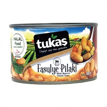 Tukas White Beans in Tomato Sauce 1/2 Tin 400gr 