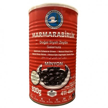 Marmarabirlik Svarte Oliven Tinn Minyon 1200 gr