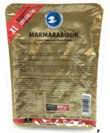 Marmarabirlik Svarte Oliven Vak. Mega XL 800gr