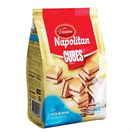 Vincinni Napolitan Cubes Milk & Cocoa 250gr 