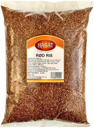 HASAT RØD RIS 2 KG (2000 Gr)