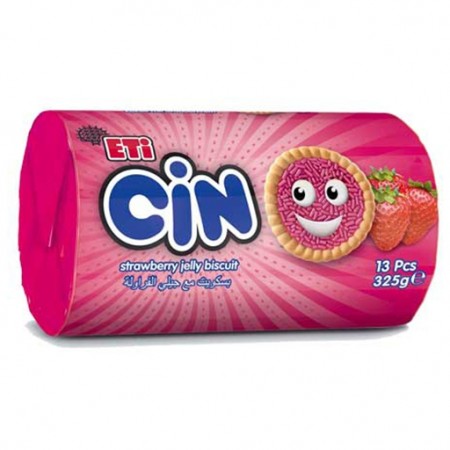 Eti Cin Strawberry Jelly Biscuit 325gr 