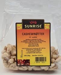 Sunrise Cashhewnotter Ristet 205 gr