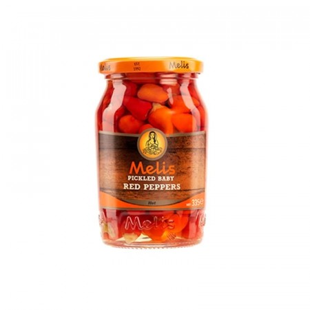 Melis Pickled Baby Red Hot Peppers 370ml 