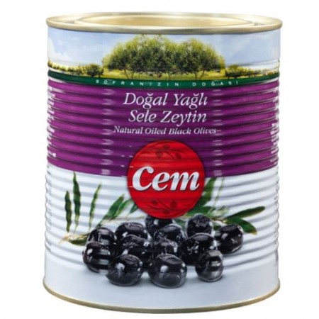 Cem Konfit Black Olives Tin 5/1 2500gr