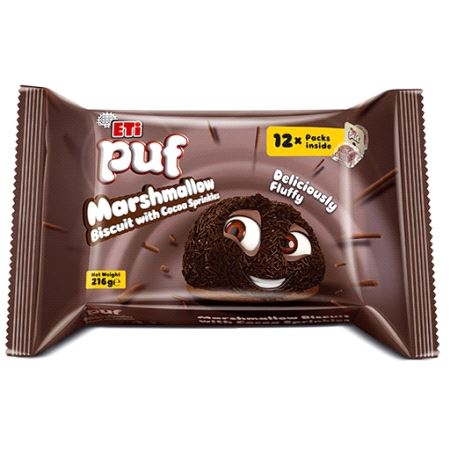 Eti Puf Marshmellow Biscuit Cocoa 216gr