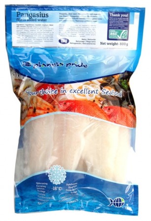 Pangasius filletsadded water 800 gr