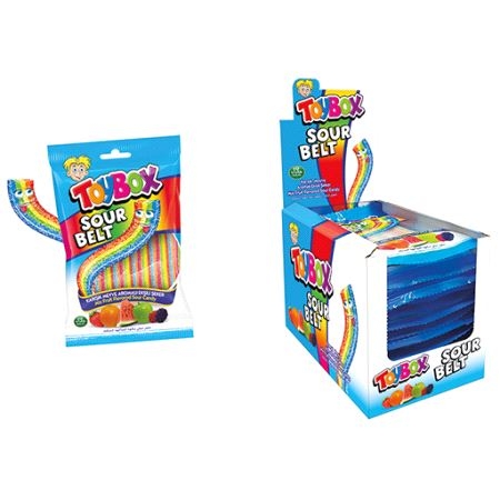 Toybox Sour Belt Mix Fruit Flavored Sour Candy 80gr