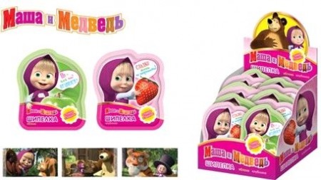 Masha & Bear Popping Candy Strawberry/Apple 5gr