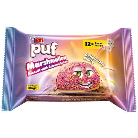 Eti Puf Marshmellow Biscuit Rainbow 216gr 