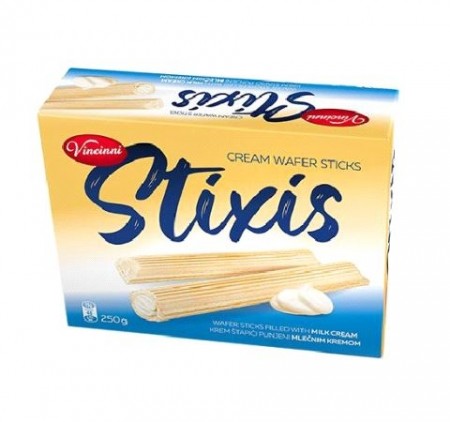 Vincinni Stixis Wafer Sticks Milk Cream 250gr